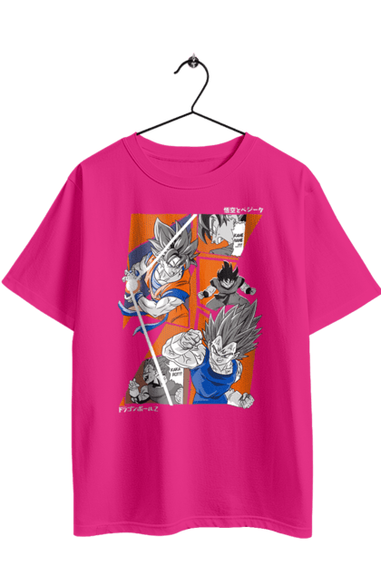 Футболка оверсайз з принтом "Перли дракона". Anime, dragon ball, goku, manga, vegeta, аніме, вегета, гоку, манга, перли дракона. 2070702