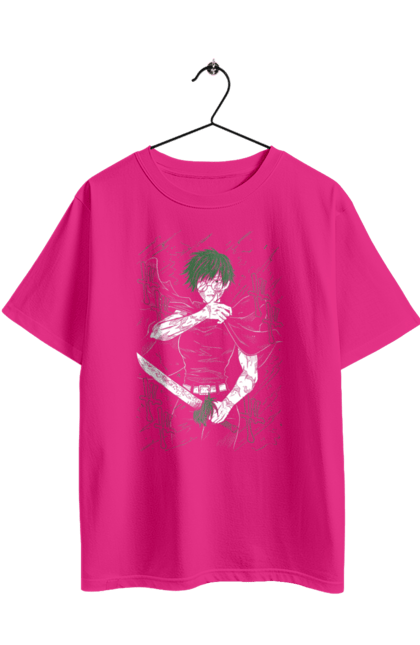 Футболка оверсайз з принтом "Магічна битва Макі". Anime, jujutsu kaisen, maki, maki zenin, manga, аніме, магічна битва, макі, макі зенін, манга. 2070702