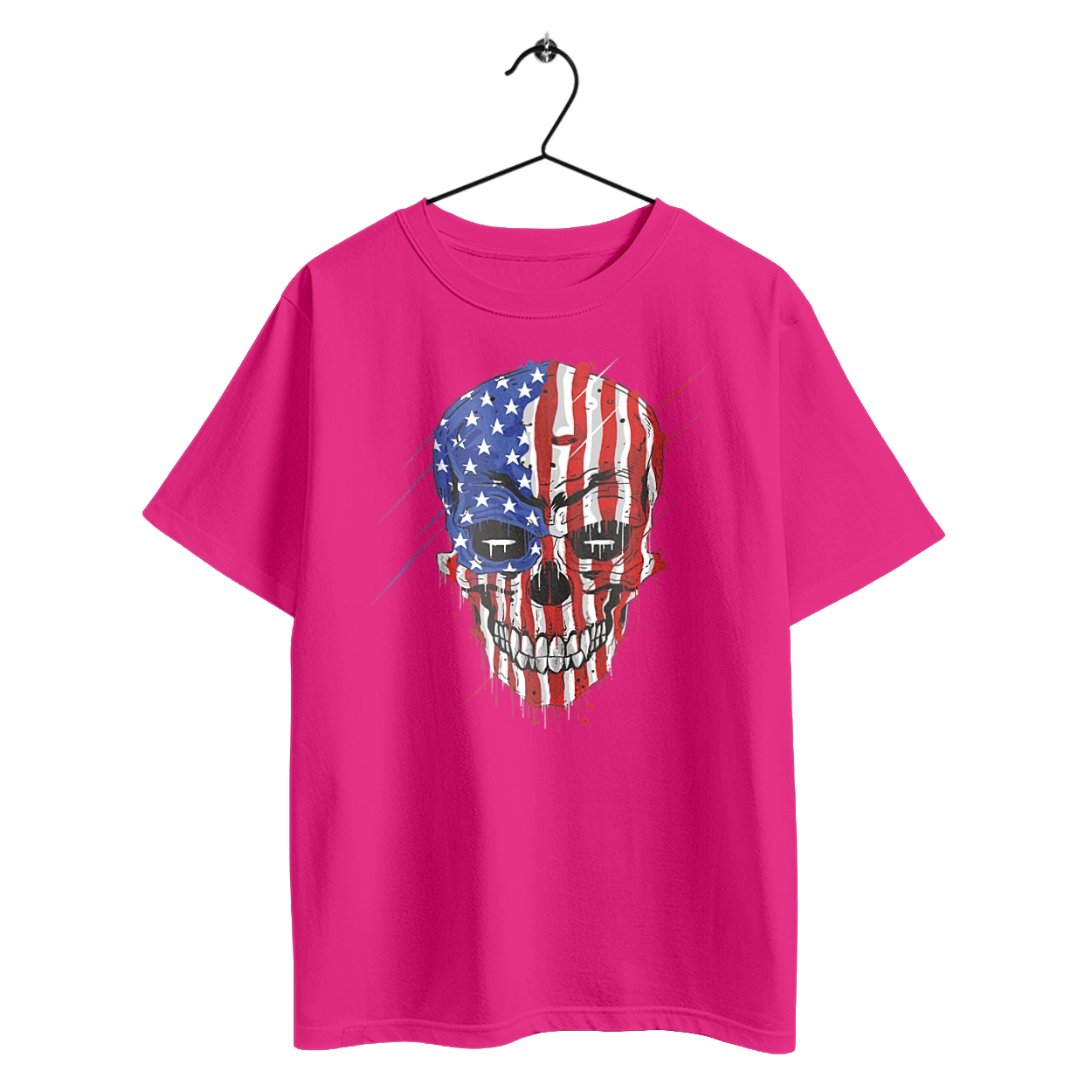 Skull with flag