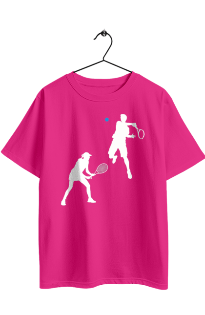 Футболка оверсайз с принтом Теннис. Большой теннис, грунт, игроки, мяч, призовой фонд, ракетка, спонсор, турнир на грунте, турнирная сетка, хард. 2070702