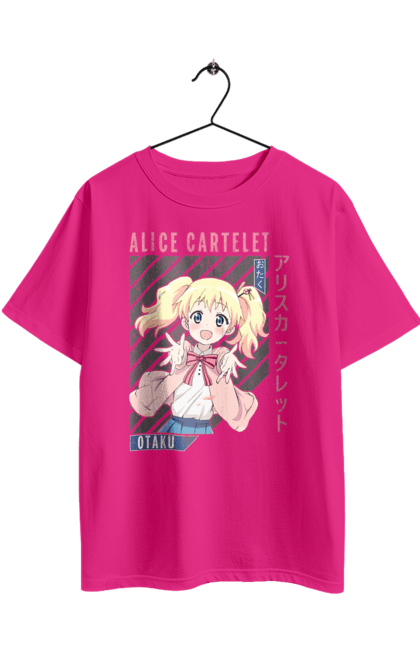 Футболка оверсайз з принтом "Золота мозаїка Аліса Картелет". Alice cartelet, anime, kiniro mosaic, kinmoza, manga, аліса, аліса картелет, аніме, золота мозаїка, манга. 2070702