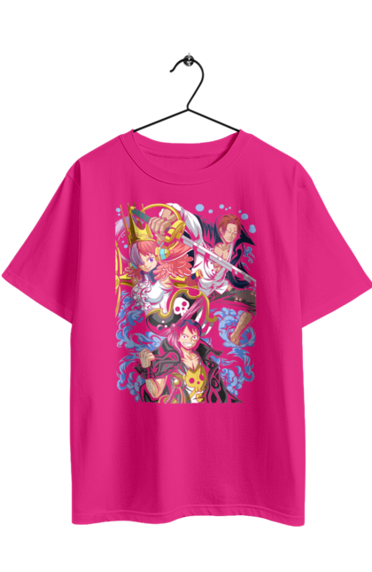 Футболка оверсайз з принтом "Ван Піс Луффі". Luffy, one piece, аніме, ван піс, великий куш, луффі, манга, монки де луффі, пірати. 2070702