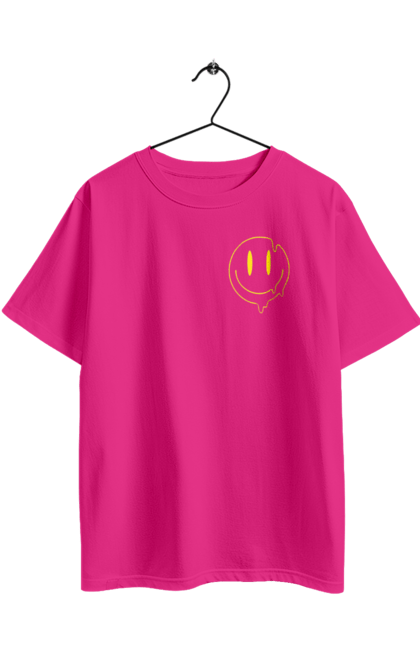 Футболка оверсайз з принтом "Літній Смайлик". Весела пика, веселий смайлик, жарко, комп`ютерна посмішка, людина з посмішкою, пика, поплив, посмішка, смайл гарного настрою, смайлик, спітнілий смайлик, тече, усміхнене пика, усміхнений чоловічок, чоловічок з посмішкою. 2070702