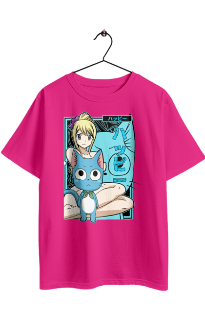 Футболка оверсайз з принтом "Хвіст Феї Люсі Хартфілія". Fairy tail, happy, lucy heartfilia, аніме, люсі, люсі хартфілія, манга, хвіст феї, хеппі. 2070702