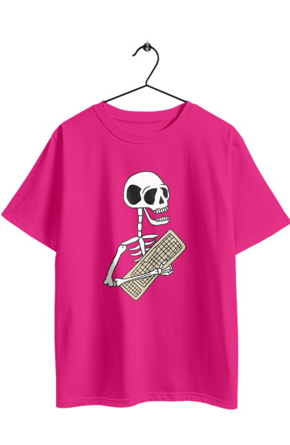 Футболка оверсайз з принтом "Вічний кодер". Ай ті, айтішник, бінарний, код, програміст, розробник, хакер. 2070702