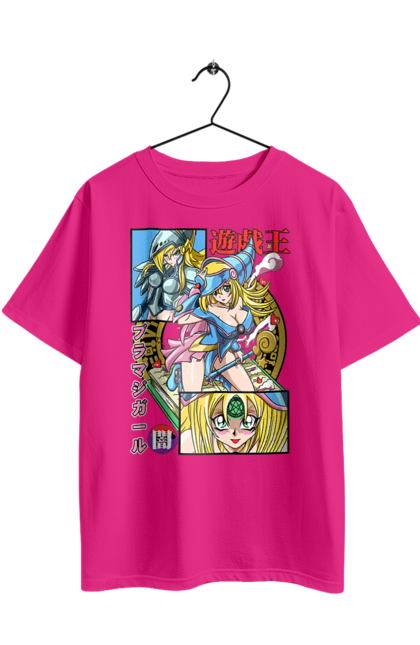 Футболка оверсайз з принтом "Yu Gi Oh! Дівчина Темний маг". Anime, black magician, dark magician, dark magician girl, manga, yu gi oh, аніме, манга, темний маг, югіо. 2070702