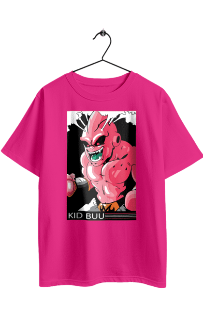 Oversized t-shirt with prints Dragon Ball Majin Buu. Anime, antagonist, dragon ball, majin buu, manga, tv series. 2070702