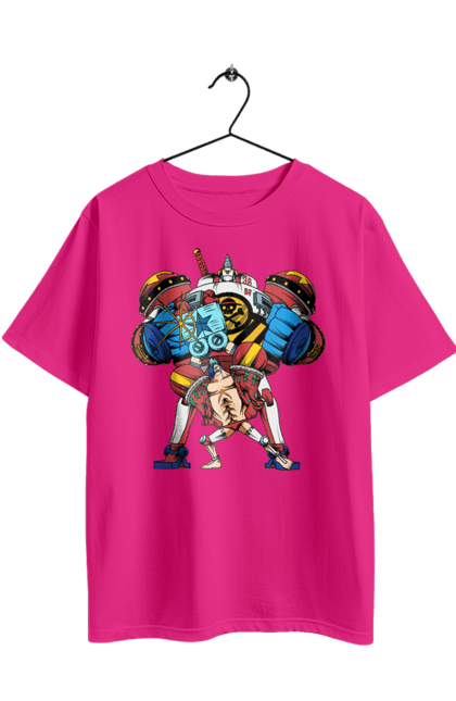 Футболка оверсайз з принтом "Ван Піс Френкі". Franky, iron man, one piece, аніме, ван пис, ван піс, залізна людина, манга, френкі. 2070702