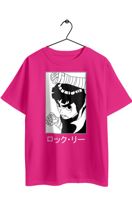 Футболка оверсайз з принтом "Наруто Рок Лі". Naruto, rock lee, аніме, команда гая, манга, наруто, рок, рок лі, шинобі. 2070702