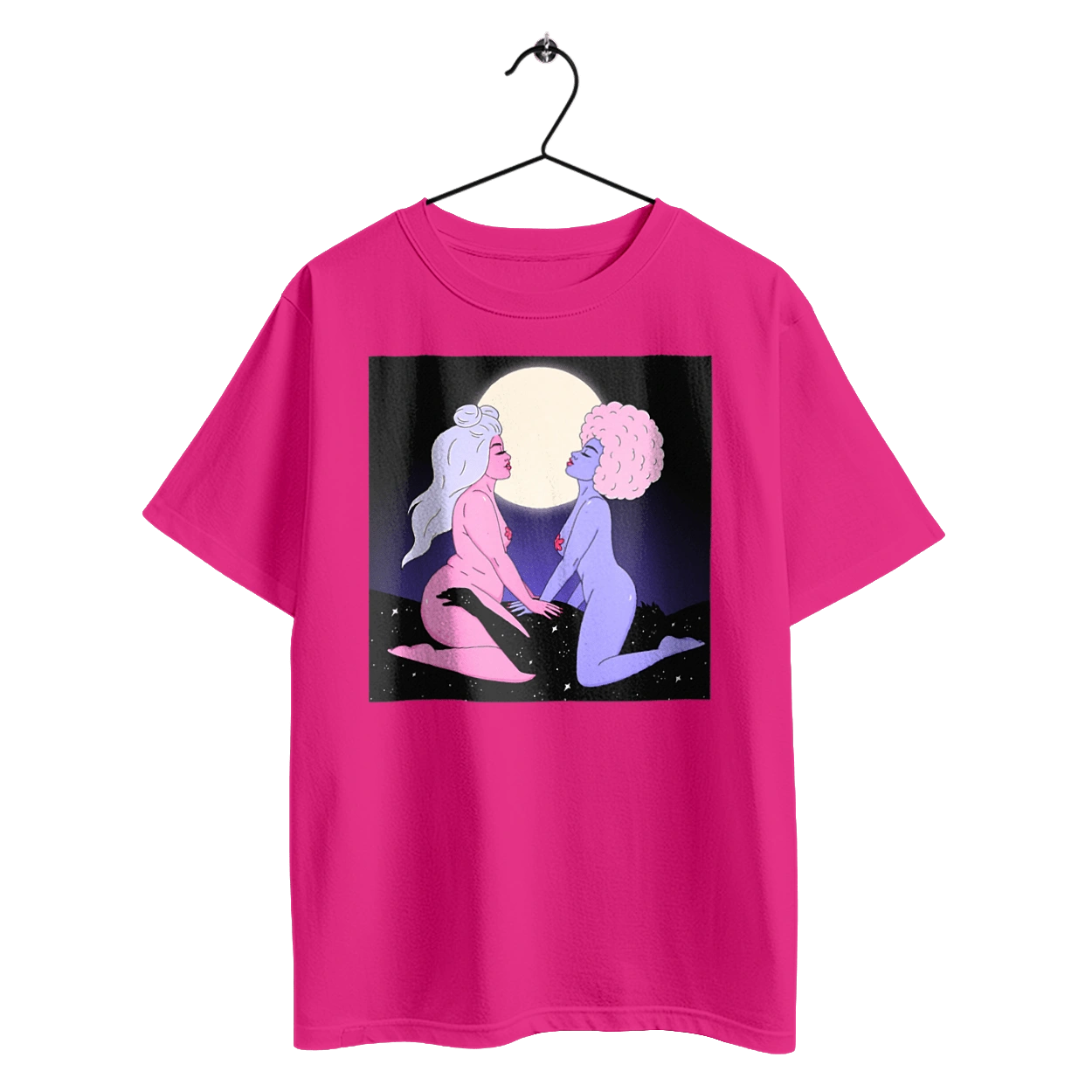 Two Aliens And The Moon