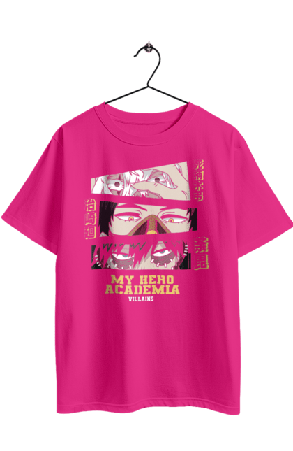 Футболка оверсайз з принтом "Моя геройська академія Ліга лиходіїв". League of villains, my hero academia, аніме, дабі, кай, ліга лиходіїв, манга, моя геройська академія, томура. 2070702