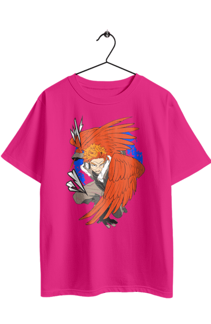 Футболка оверсайз з принтом "Моя академія героїв Яструб". Hawks, keigo takami, my hero academia, академія юей, аніме, кейго такамі, манга, моя геройська академія, яструб. 2070702