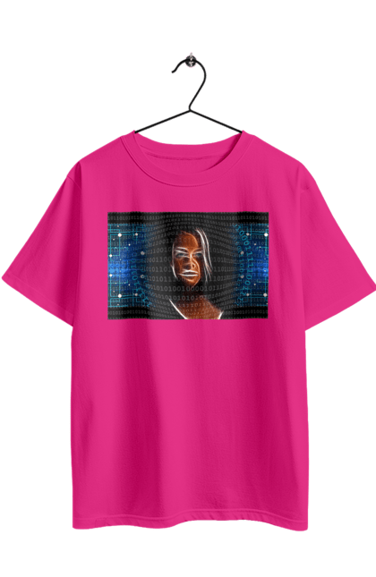 Футболка оверсайз з принтом "Штучний Розум". Айті, айтішник, гик, жінка, знання, інженер, інтелект, кібер, кібернетика, кіборг, код, комп, комп`ютерник, кристал, машинне навчання, мікросхема, мозок, портрет, програміст, професіонал, професія, розробник, розум, світиться, світло, хакер, чіп, штучний інтелект, штучний розум. 2070702