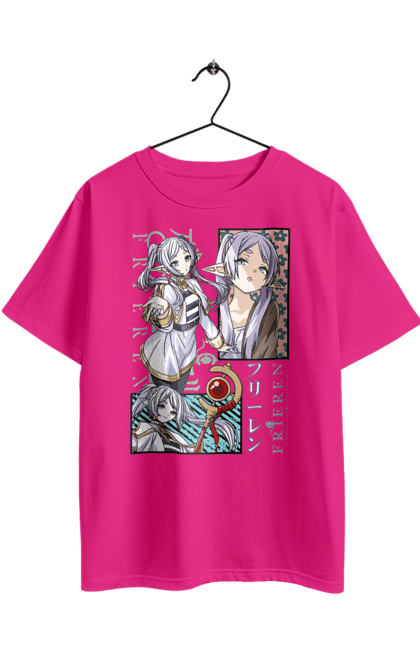 Футболка оверсайз с принтом Провожающая в последний путь Фрирен. Anime, frieren, manga, аниме, героиня, маг, манга, фрирен, эльф. 2070702