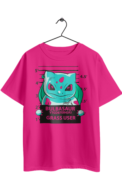 Футболка оверсайз з принтом "Покемон Бульбазавр". Bulbasaur, nintendo, pokémon go, аніме, бульбазавр, ігри, покемон. 2070702