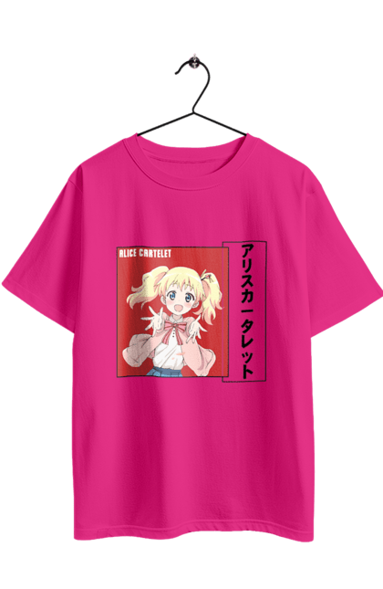 Футболка оверсайз з принтом "Золота мозаїка Аліса Картелет". Alice cartelet, anime, kiniro mosaic, kinmoza, manga, аліса, аліса картелет, аніме, золота мозаїка, манга. 2070702