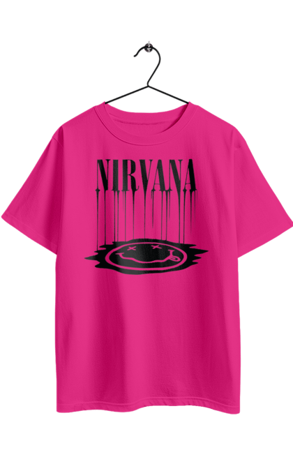 Футболка оверсайз з принтом "Нірвана". Nirvana, альтернативний рок, гранж, курт кобейн, нірвана, панк рок, рок група, хард рок. 2070702