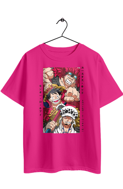 Футболка оверсайз з принтом "Ван Піс Луффі". Luffy, one piece, аніме, ван піс, великий куш, луффі, манга, монки де луффі, пірати. 2070702