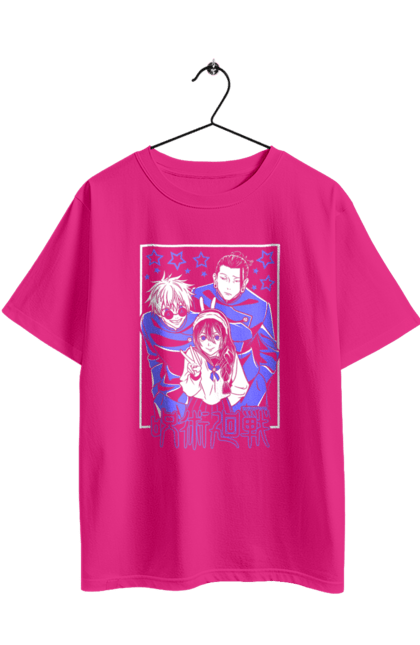 Футболка оверсайз з принтом "Магічна битва Годжо та Гето". Anime, geto, gojo, jujutsu kaisen, manga, suguru geto, аніме, годжо, магічна битва, манга. 2070702