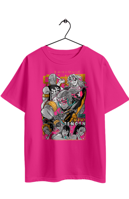 Футболка оверсайз з принтом "Винищувач Демонів Тенген". Anime, demon slayer, kimetsu no yaiba, manga, аніме, винищувач демонів, манга, серіал, тенген узуй, узуй. 2070702