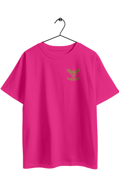 Футболка оверсайз з принтом "Десантно штурмові війська України". Армійська, військова, емблема, мілітарі, хакі. 2070702