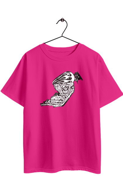 Футболка оверсайз з принтом "Двигун мотоцикла". Байк, бензобак, двигун мотоцикла, харлей девідсон, циліндри, чопер. 2070702