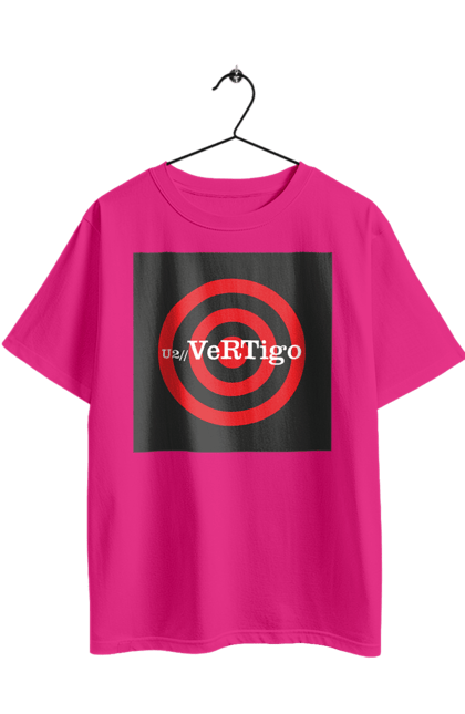 Футболка оверсайз з принтом "Група U2". Vertigo tour, альтернативний рок, група, дэнс рок, музика, постпанк, рок, софт рок, тур, ю ту. 2070702