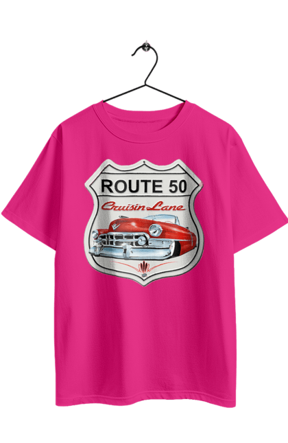 Футболка оверсайз с принтом Route 50. Байк, байкер, байкер клуб, брат, братела, брутал, горячий асфальт, горячий конь, горячий стержень, дорога 50, дорога 66, дорога 80, дороги америки, дороги украины, жажда скорости, клуб байкеров, мотоцикл, мотоциклист, настоящий мужик, скорость, чувак. 2070702