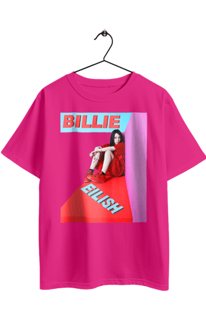 Футболка оверсайз з принтом "Біллі Айліш". Біллі айліш, логотип біллі айліш, принт біллі айліш, співачка біллі айліш. 2070702