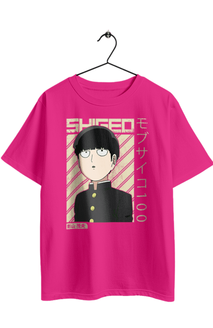 Футболка оверсайз з принтом "Mob Psycho 100". Anime, manga, mob psycho 100, shigeo kageyama, аніме, манга, моб, моб-вар ят 100, сігео кагеяма, шіґео каґеяма. 2070702