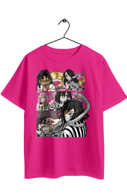 Футболка оверсайз з принтом "Винищувач Демонів Обанай". Demon slayer, kimetsu no yaiba, obanai iguro, аніме, винищувач демонів, манга, обанай, обанай ігуро, серіал. 2070702