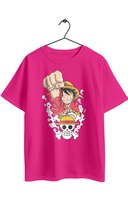 Футболка оверсайз з принтом "Ван Піс Луффі". Luffy, one piece, аніме, ван піс, великий куш, луффі, манга, монки де луффі, пірати. 2070702