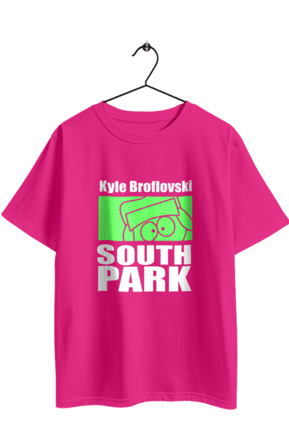 Футболка оверсайз з принтом "Південний парк Кайл". Kyle, kyle broflovski, south park, кайл, кайл брофловскі, мультсеріал, південний парк. 2070702
