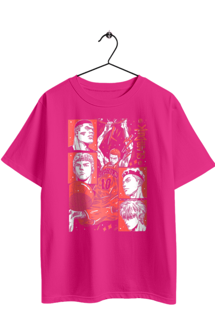 Футболка оверсайз з принтом "Слем данк". Slam dunk, аніме, баскетбол, комедія, манга, слем-данк, спокон, спортивне аніме, сьонен, школа. 2070702