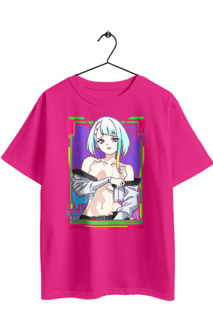 Oversized t-shirt with prints Cyberpunk: Edgerunners Lucy. Anime, cd project, cyberpunk, edgerunners, game, lucy, netflix, video game. 2070702