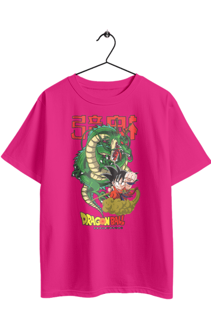Oversized t-shirt with prints Dragon Ball Shenron. Anime, dragon ball, manga, shenron, tv series. 2070702