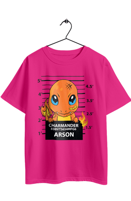 Футболка оверсайз з принтом "Покемон Чармандер". Charmander, nintendo, pokemon, pokémon go, аніме, ігри, покемон, чармандер. 2070702