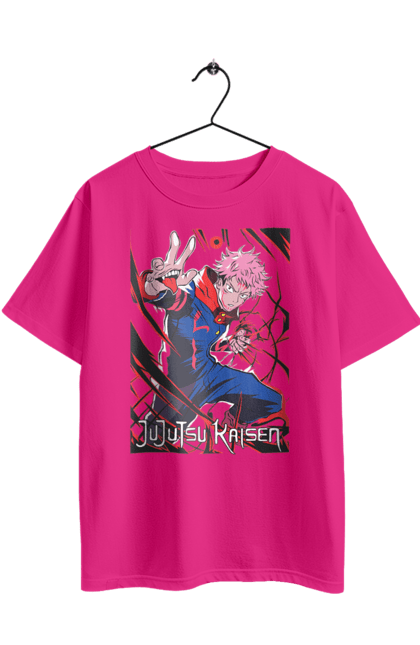 Футболка оверсайз з принтом "Магічна битва". Anime, jujutsu kaisen, manga, аніме, ітадорі, магічна битва, манга, містика, сукуна, темне фентезі. 2070702