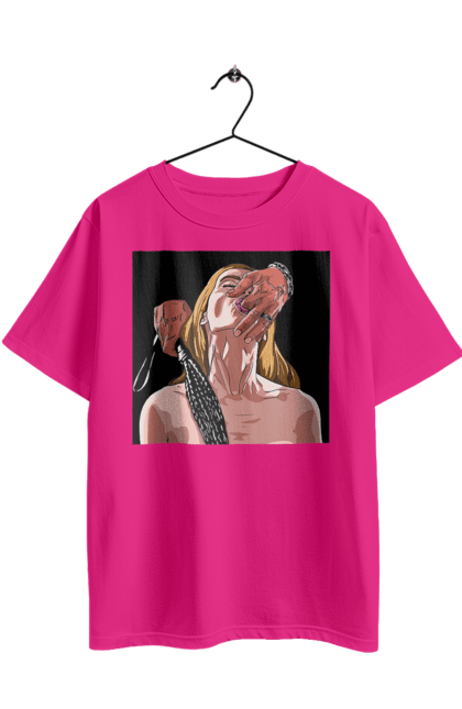 Футболка оверсайз з принтом "Дівчина У Полоні Чоловіка З Батогами". Батіг, пристрасть, смоктати. 2070702