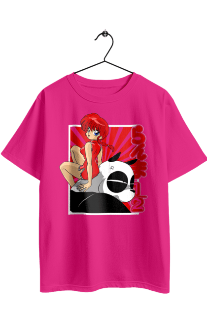 Футболка оверсайз з принтом "Ранма 1/2". Shampoo, аніме, бойовик, комедія, манга, містика, ранма, романтика. 2070702