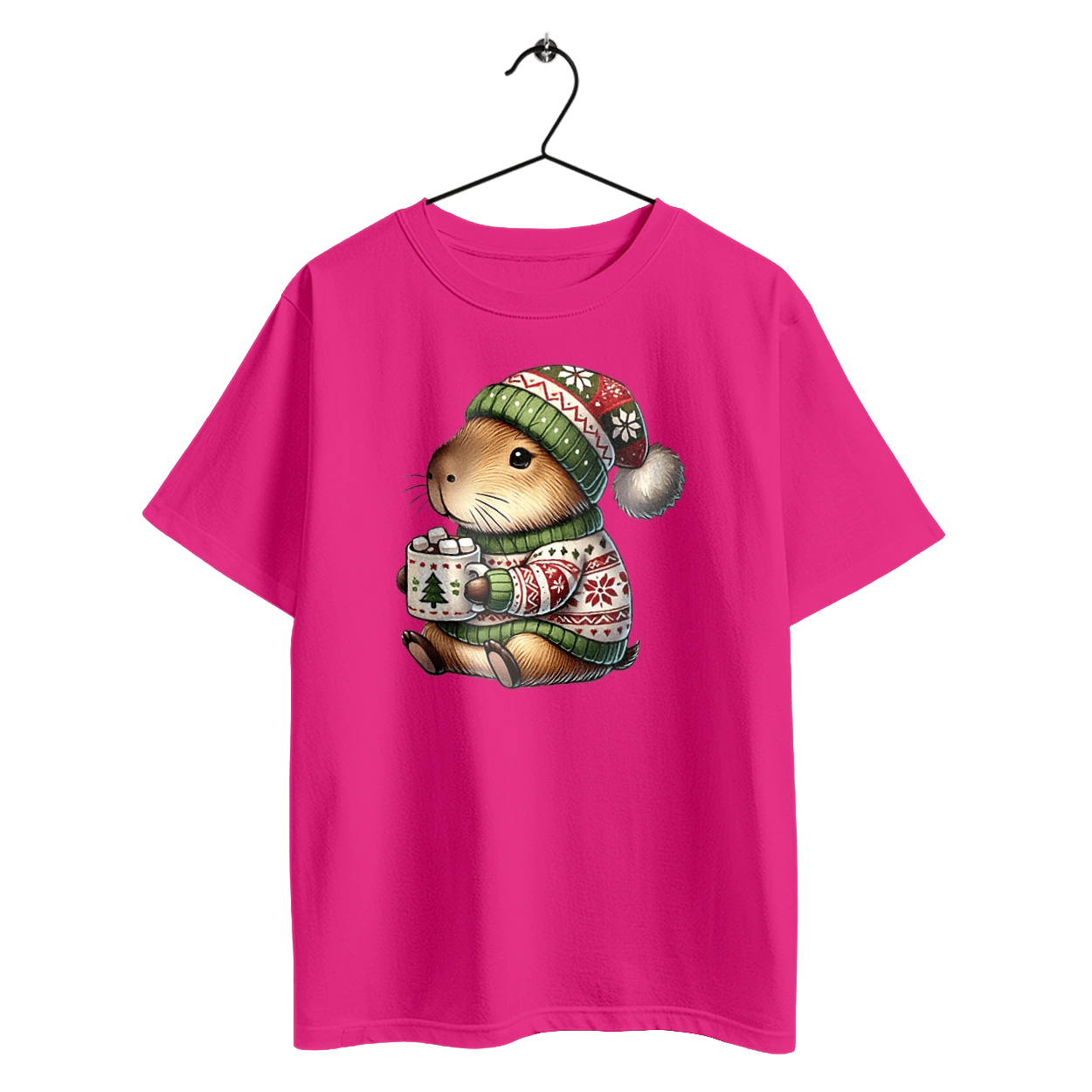 Capybara with hot chocolate