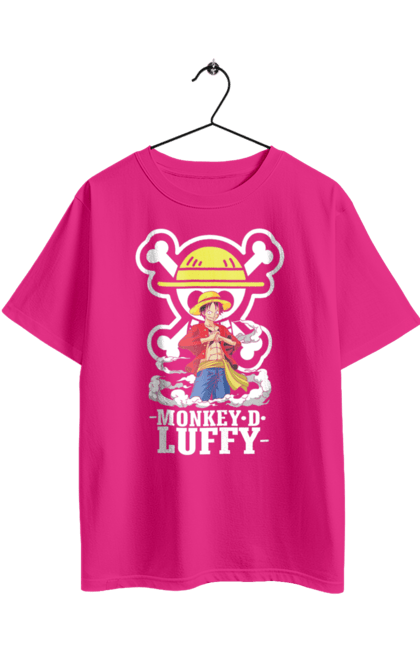 Футболка оверсайз з принтом "Ван Піс Луффі". Luffy, one piece, аніме, ван піс, великий куш, луффі, манга, монки де луффі, пірати. 2070702