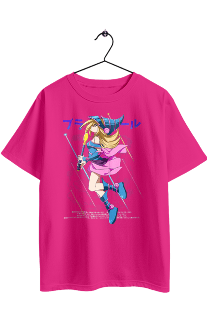 Футболка оверсайз з принтом "Yu Gi Oh! Дівчина Темний маг". Anime, black magician, dark magician, dark magician girl, manga, yu gi oh, аніме, манга, темний маг, югіо. 2070702