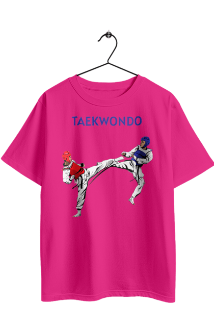 Футболка оверсайз з принтом "Тхеквондо". Taekwondo, бойове мистецтво, корея, спорт, таеквондо, тренування, тхеквондо. 2070702