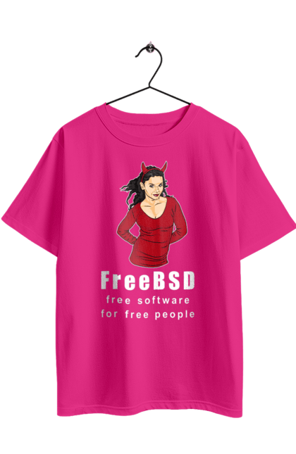 Футболка оверсайз з принтом "Freebsd Для Вільних". Bsd, freebsd, unix, адміністратор, айті, айтішник, безкоштовна, безкоштовно, бестія, білий, вільна, демон, демонесса, доступність, незалежність, операційна система, ос, програміст, програмне забезпечення, свобода, сисадмін, система, системний адміністратор, софт, текст, червоний. 2070702