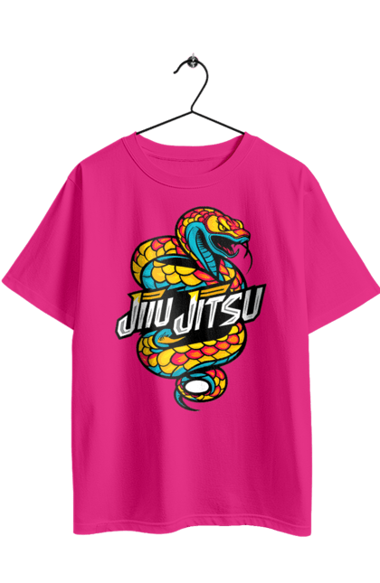 Oversized t-shirt with prints Jujutsu. Animal, japan, jiu jitsu, jujutsu, martial arts, ninja, samurai, snake, sport. 2070702