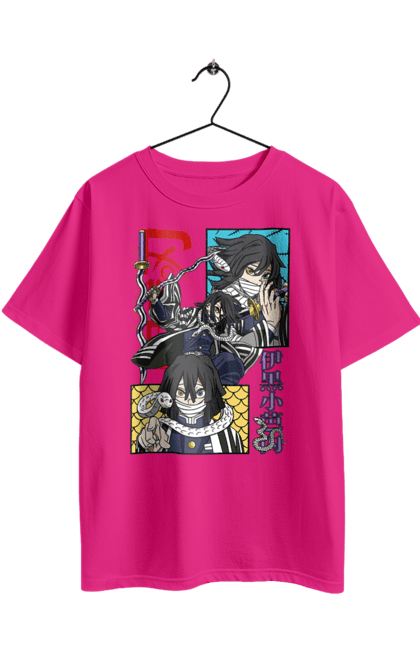 Футболка оверсайз з принтом "Винищувач Демонів Обанай". Demon slayer, kimetsu no yaiba, obanai iguro, аніме, винищувач демонів, манга, обанай, обанай ігуро, серіал. 2070702