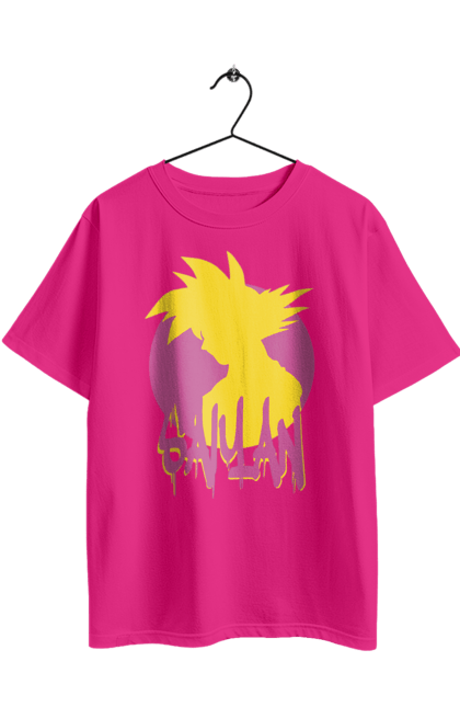 Oversized t-shirt with prints Dragon Ball Son Goku. Anime, dragon ball, goku, manga, son goku, tv series. 2070702