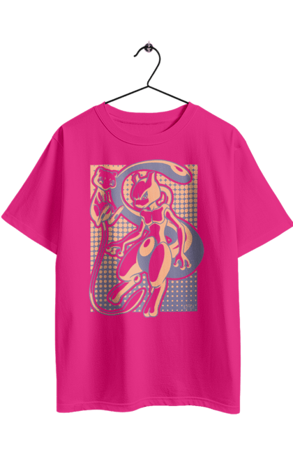 Футболка оверсайз з принтом "Покемон М'юту". Mewtwo, nintendo, pokémon go, аніме, ігри, м юту, мьюту, покемон. 2070702