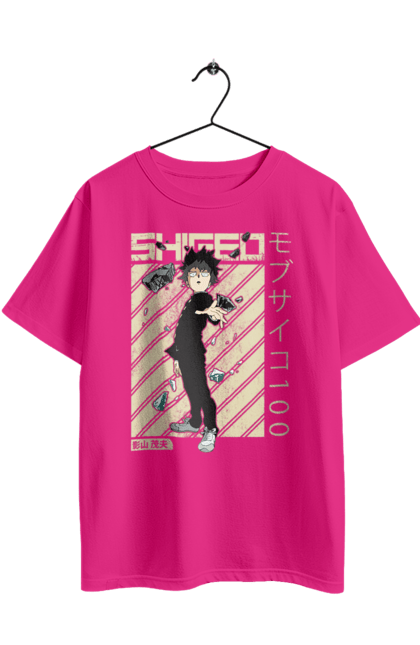 Футболка оверсайз з принтом "Mob Psycho 100". Anime, manga, mob psycho 100, shigeo kageyama, аніме, манга, моб, моб-вар ят 100, сігео кагеяма, шіґео каґеяма. 2070702